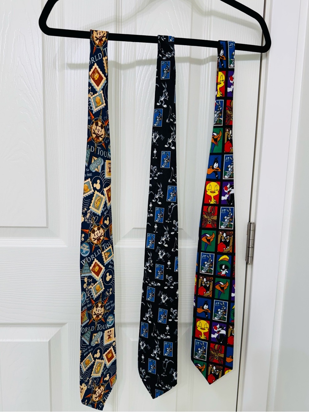 Disney & Looney Tunes Character Necktie Bundle – Like New - Multicolor